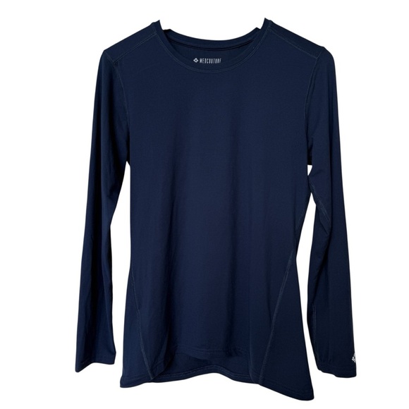 MedCouture Women's Long Sleeve Blue Performance Tee Size S Stretch Lightweight - Picture 1 of 8